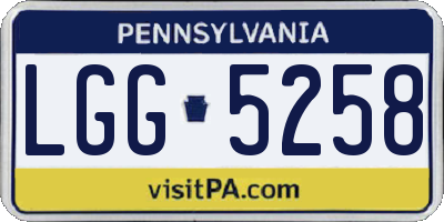 PA license plate LGG5258