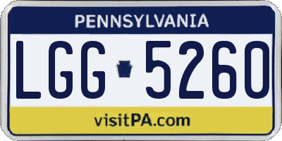 PA license plate LGG5260