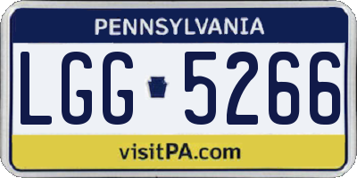 PA license plate LGG5266