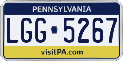 PA license plate LGG5267