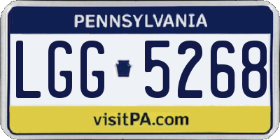 PA license plate LGG5268