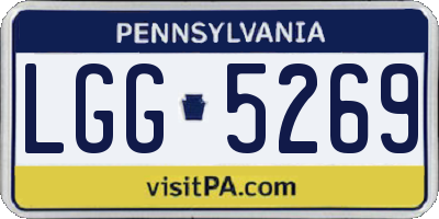 PA license plate LGG5269