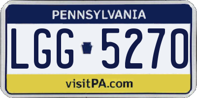 PA license plate LGG5270