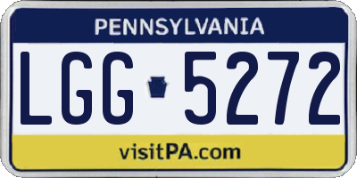 PA license plate LGG5272