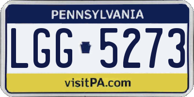 PA license plate LGG5273