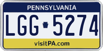 PA license plate LGG5274
