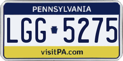 PA license plate LGG5275