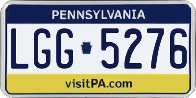 PA license plate LGG5276