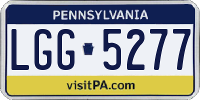 PA license plate LGG5277