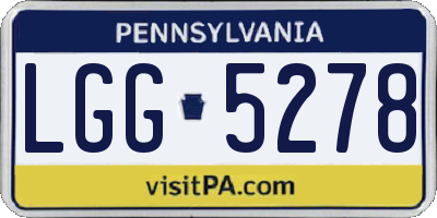 PA license plate LGG5278