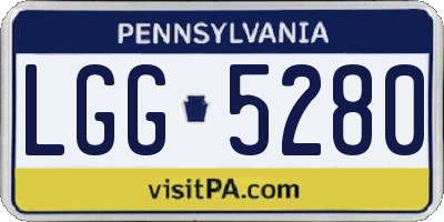 PA license plate LGG5280