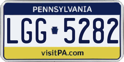 PA license plate LGG5282
