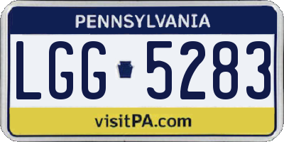 PA license plate LGG5283