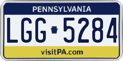 PA license plate LGG5284