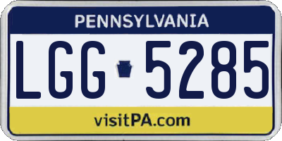 PA license plate LGG5285