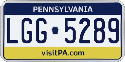 PA license plate LGG5289
