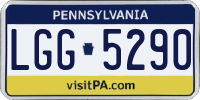 PA license plate LGG5290