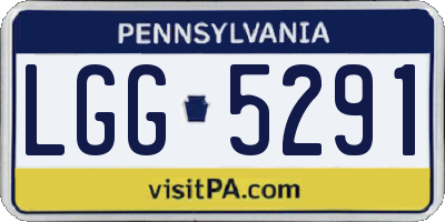 PA license plate LGG5291