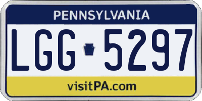 PA license plate LGG5297