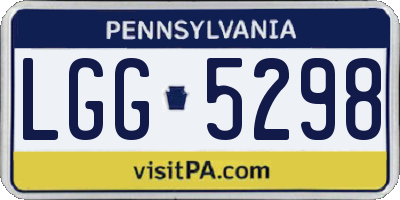 PA license plate LGG5298