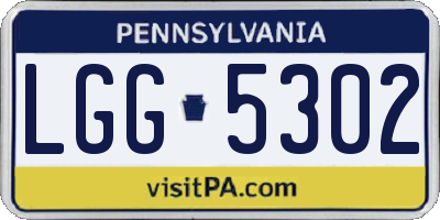 PA license plate LGG5302