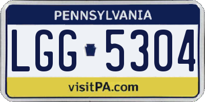 PA license plate LGG5304