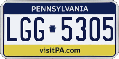 PA license plate LGG5305