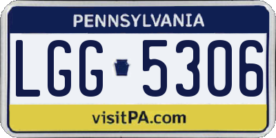 PA license plate LGG5306