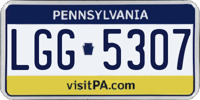 PA license plate LGG5307