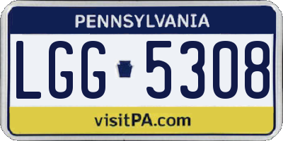 PA license plate LGG5308