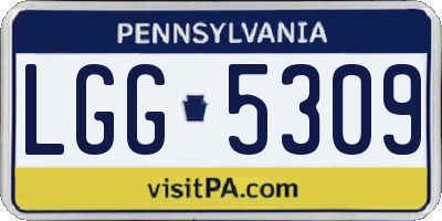 PA license plate LGG5309