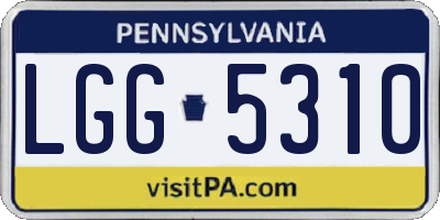 PA license plate LGG5310