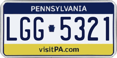 PA license plate LGG5321