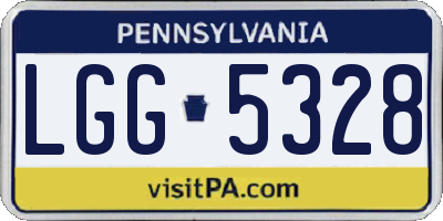 PA license plate LGG5328