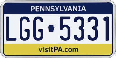 PA license plate LGG5331