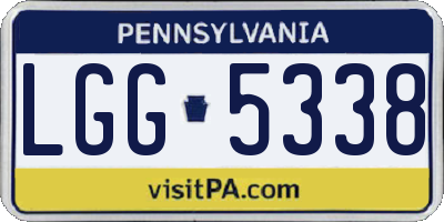 PA license plate LGG5338