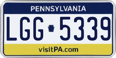 PA license plate LGG5339
