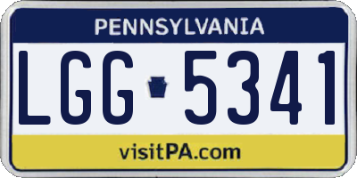 PA license plate LGG5341