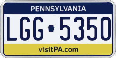 PA license plate LGG5350