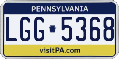 PA license plate LGG5368