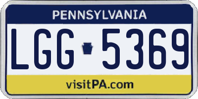 PA license plate LGG5369