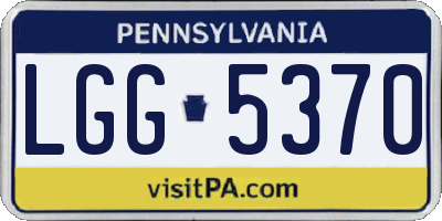 PA license plate LGG5370