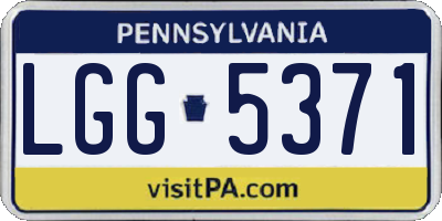 PA license plate LGG5371
