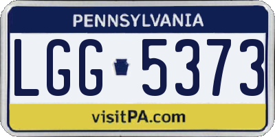 PA license plate LGG5373