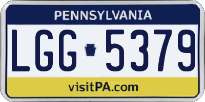 PA license plate LGG5379