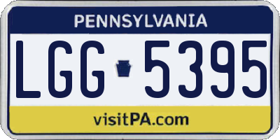 PA license plate LGG5395