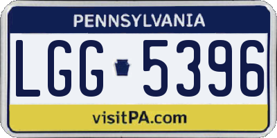 PA license plate LGG5396