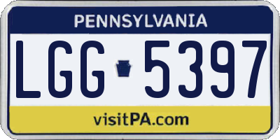 PA license plate LGG5397