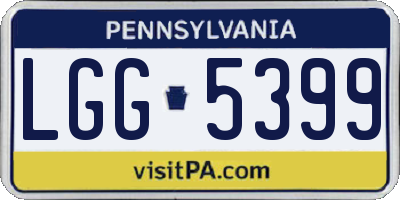 PA license plate LGG5399