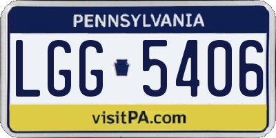 PA license plate LGG5406